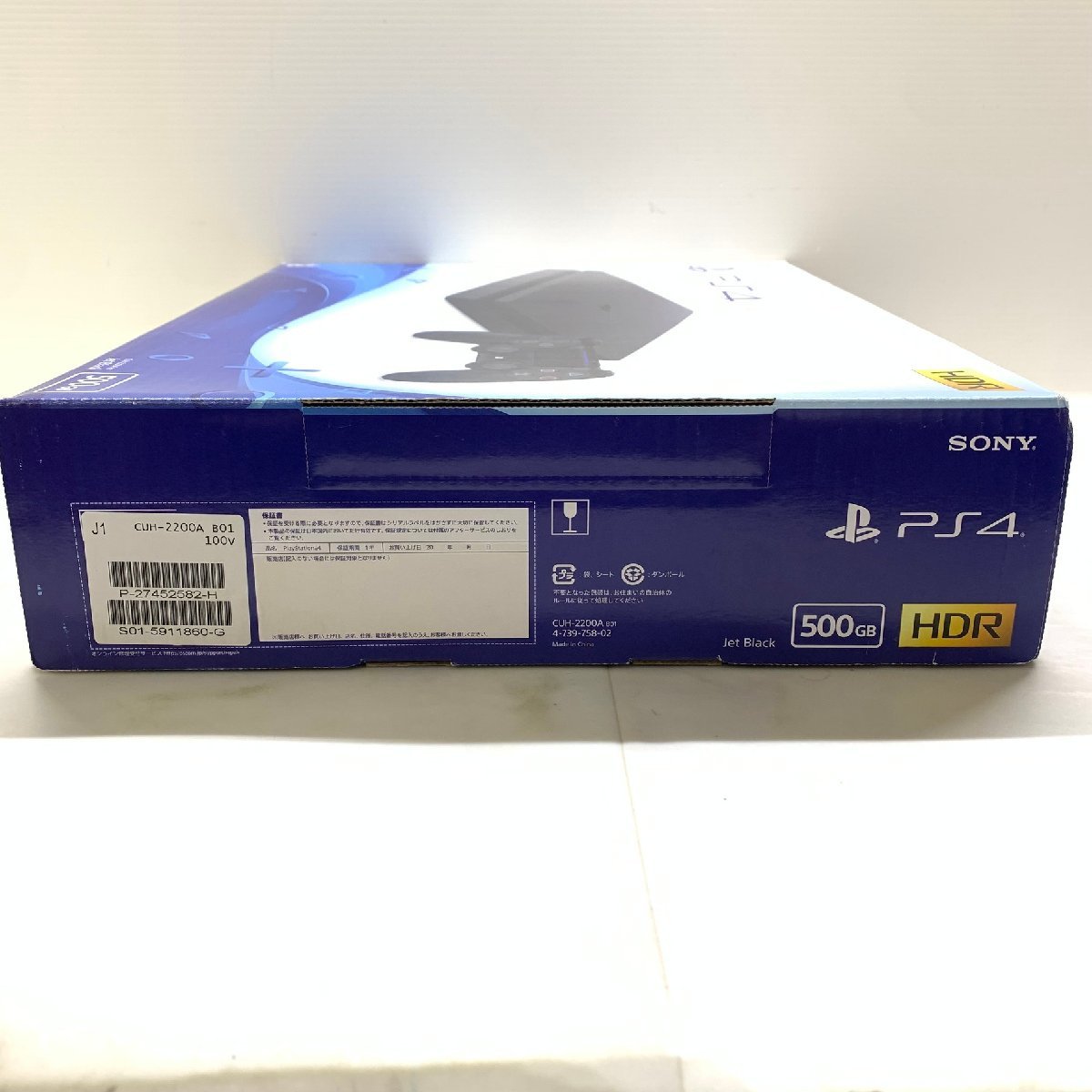 ソニー MSMG MIN中古品 MIN【中古品】 MSMG SONY ソニー Playstation4 500GB CUH-2200AB01 ジェットブラック プレイステーション4 〈33-230730-MT-18-MIN〉