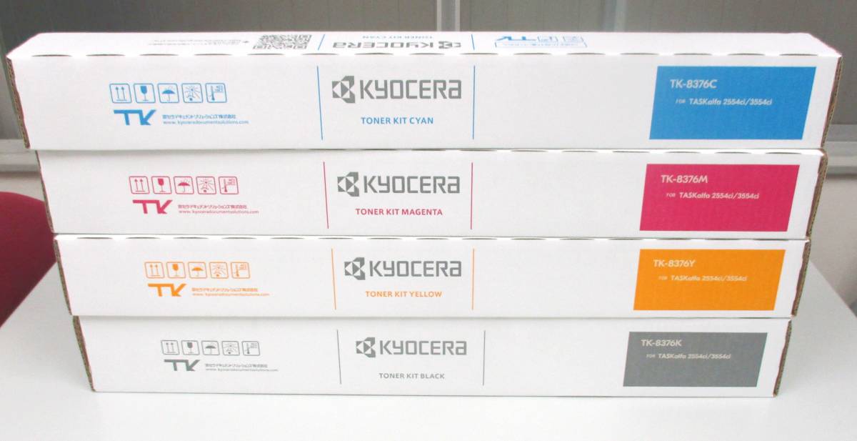 KYOCERA TK-8376K C M Y 京セラ 純正トナーキット TK-8376K ブラック TK-8376C シアン TK-8376M マゼンタ TK-8376Y イエロー ４色 彡 1