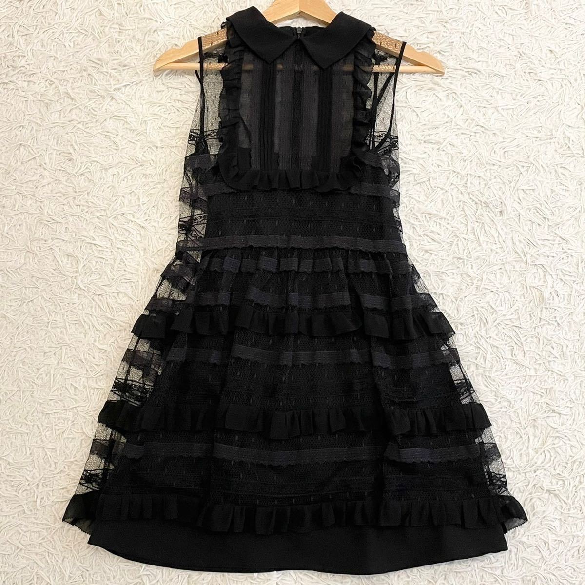 valentino 新品同様 レッドヴァレンティノ シャツワンピース 黒 