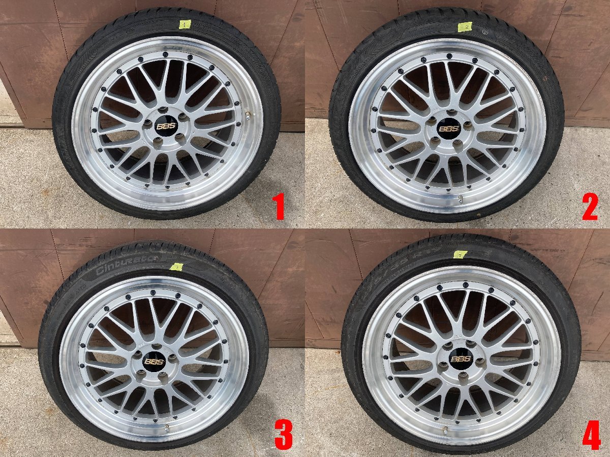 アルミ 鍛造 2ピース BBS LM 19インチ フロント LM120 9Jx19+20 リア 