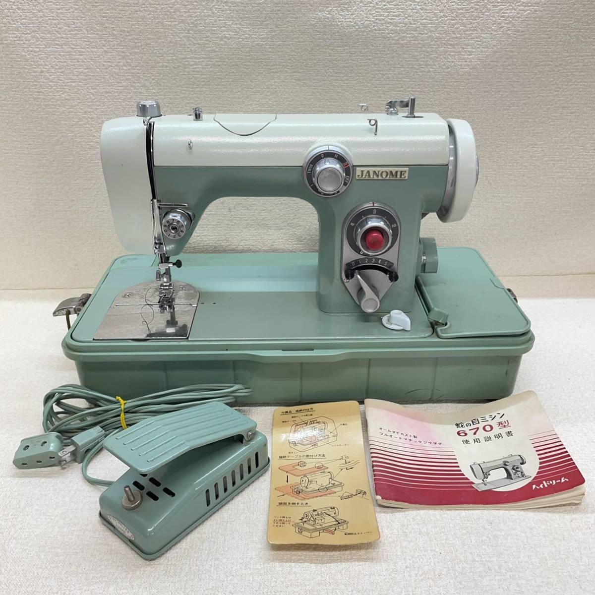 B1）JANOME ジャノメ MODEL 670 ミシン レトロ ハンドクラフト 手工芸 