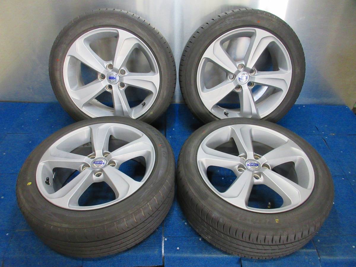★8.5-9分山★22年製★ ヨコハマBluEarth-GT 205/50R17　VOLVO V40純正ホイール 17×7.5J +52.5 5H-108 4本セット　D1321