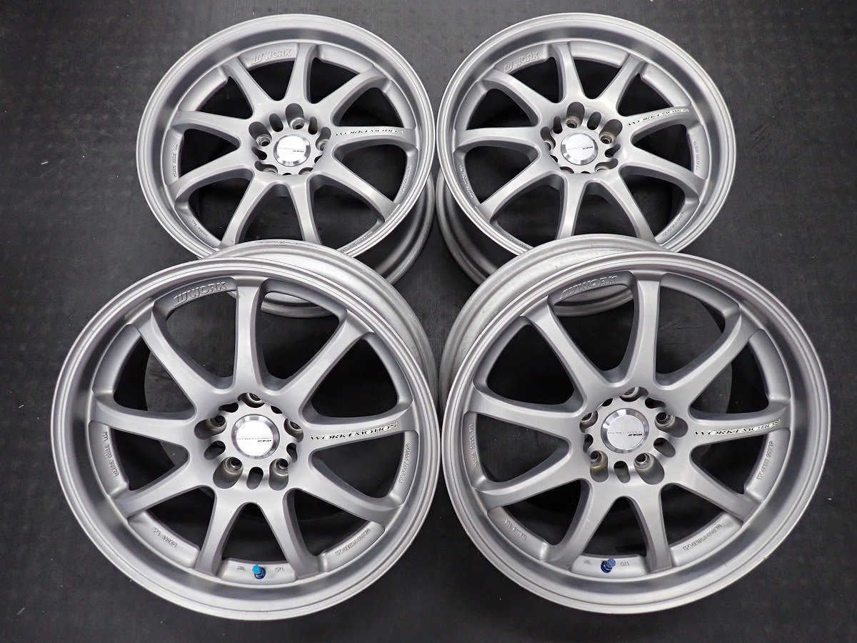 ★WORK ワーク EMOTION XD9 エモーション 17インチ 5穴/5H ★17×8.5J+32 PCD114.3 ハブ径:約73mm 4本set 中古 塗装剥がれ多数有★送料無料 WORK ワーク EMOTION エモーション XD9 17x7.0J +47 WORK EMOTION XD9