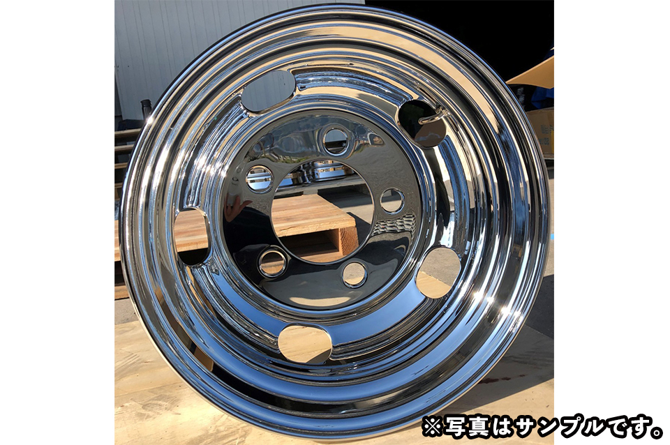 新品 2枚セット 訳あり B品 メッキホイール トラック用 キャンター ふそう 三菱 16×5.5 オフセット 115 5穴 リア用 中国製 DOT-X 訳あり メッキ 新品 - 低床 295/80r22.5の通販