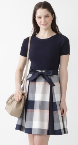 □BLUE LABELブルーレーベル クレストブリッジチェックブライト
