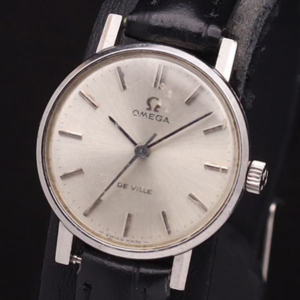OMEGA オメガ　デビル ラウンド 手巻き 腕時計 シルバー レディース 1円 オメガ 手巻き デビル ラウンド シルバー文字盤 レディース腕時計