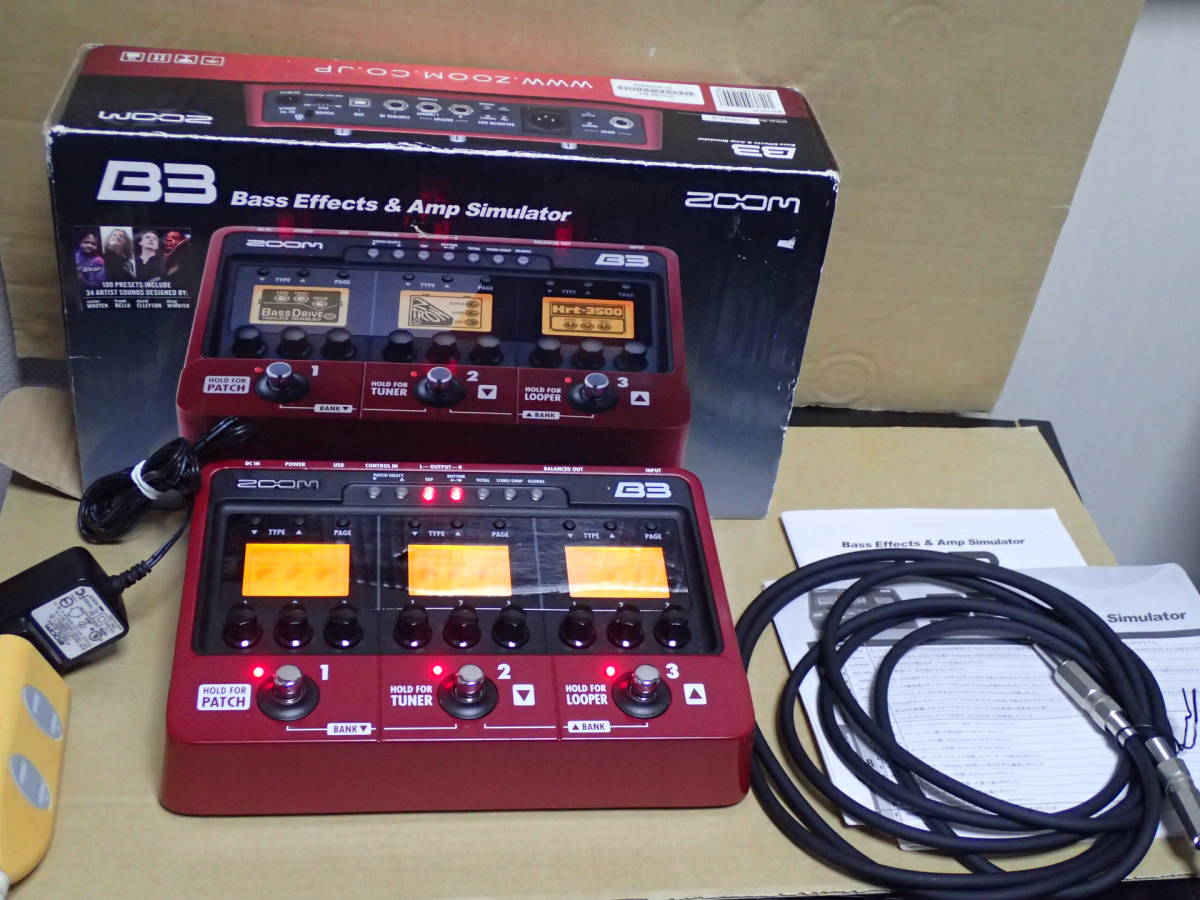中古品 ZOOM B3 マルチエフェクター アンプシミュレーター 【公式通販】