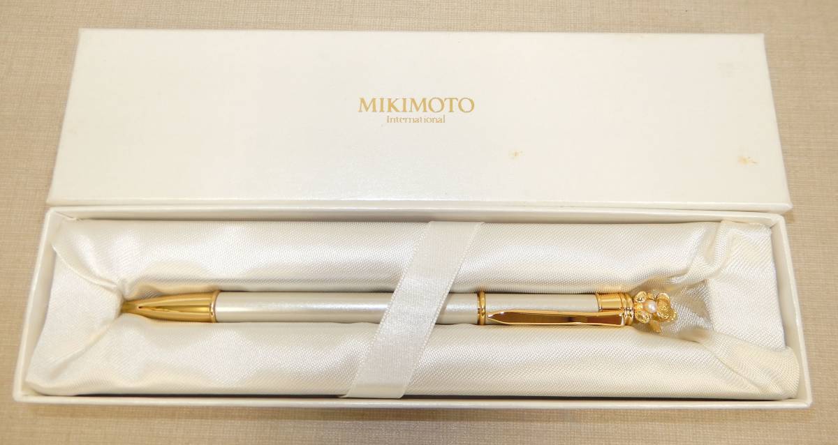 M327/ MIKIMOTO ミキモト ボールペン ベアー パール 箱付き/テディベア