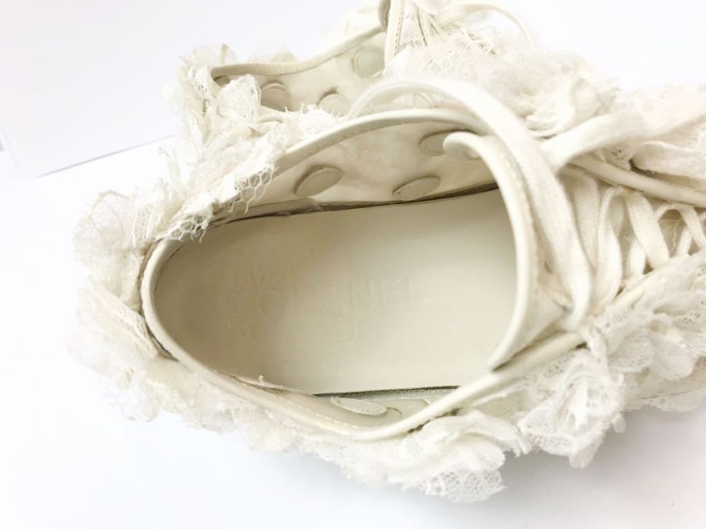 人気SALE，人気 (D) CHANEL シャネル フリル レース カメリア
