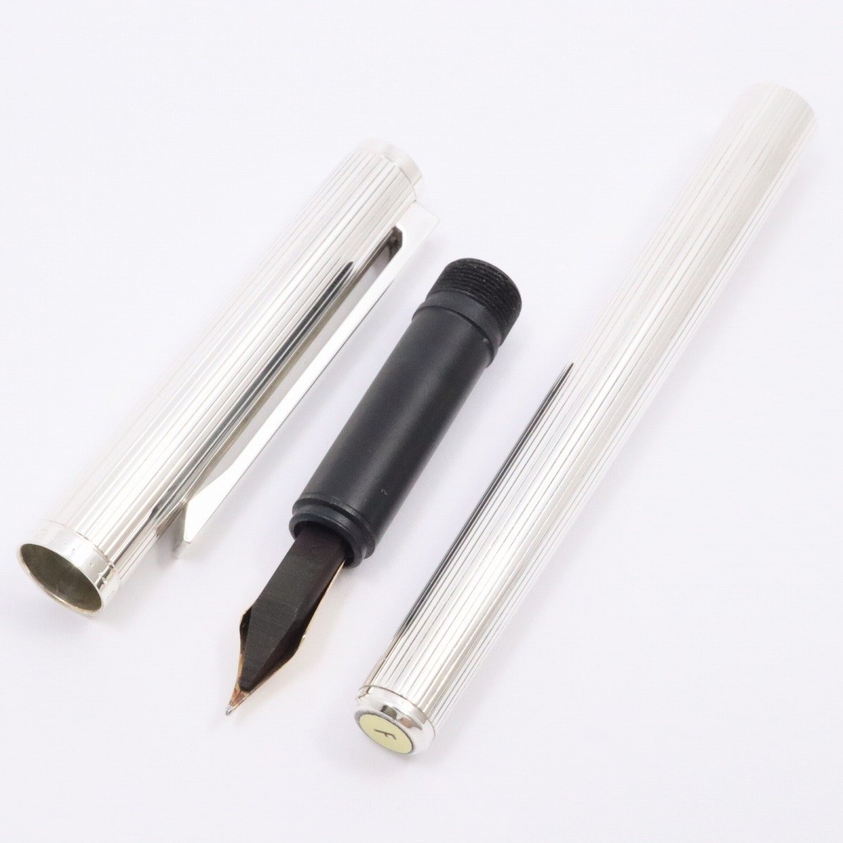 dunhill ダンヒル ジェムライン 14Kペン先 万年筆 シルバー色 いおき