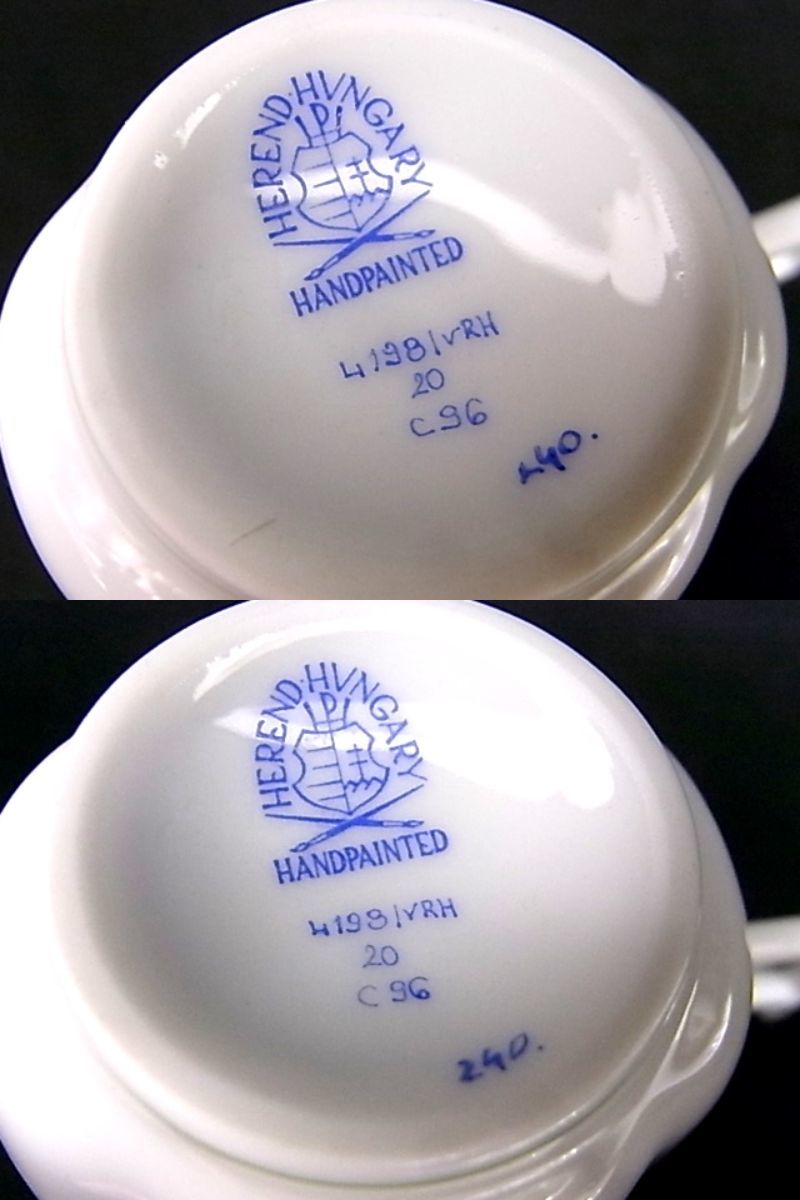 e10142 ヘレンド ウィーンの薔薇 カップ＆ソーサー 2客 ヘレンド