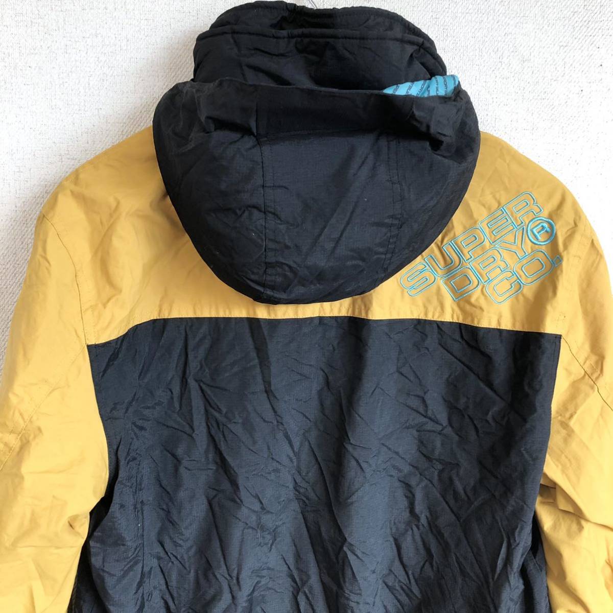 希少/Superdry極度乾燥しなさい ナイロンジャケット メンズL 白US古着 