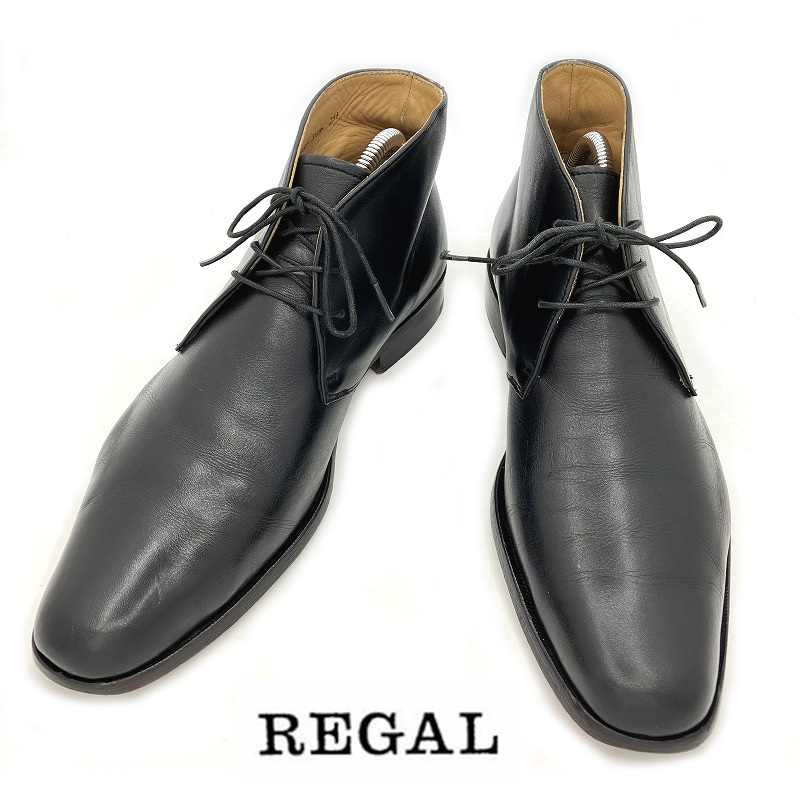 ☆送料無料 リーガル REGALINTERNATIONAL COLECTION ドレスチャッカブーツ 黒 25.5cm デザートブーツ☆880