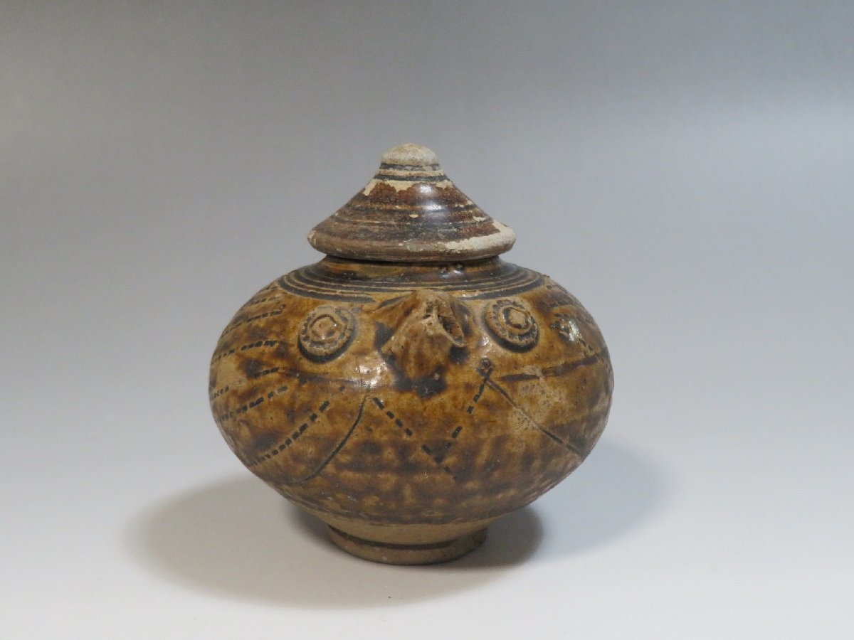 宋胡録（スンコロク） 鉄絵小壺（中世：12–16世紀） | 入蘆花