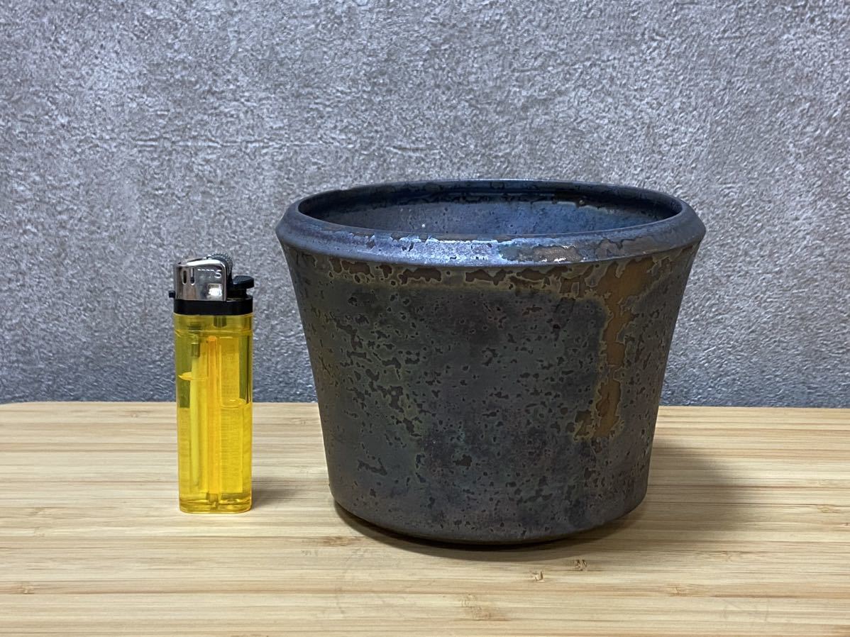 宮下将太× ideas and PAINTING × amane 黒煌コラボ鉢 Cylinder Pot “黒煌” ※Medium(宮下将太)】 amane 植木鉢 RLF