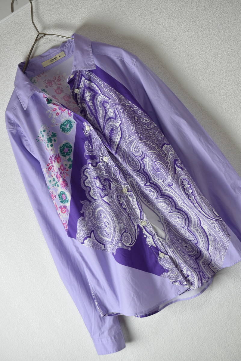 エトロ 花柄シャツ コットン100% ETRO コットン総柄シャツ 花柄