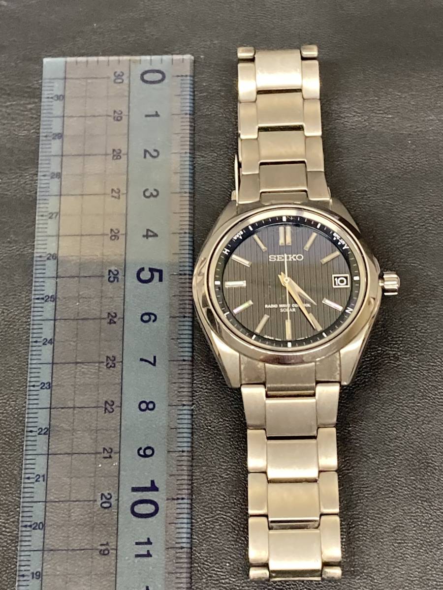 セイコー 7B24-0BH0 ブライツ SEIKO 腕時計 デイト 電波 稼働 チタン 