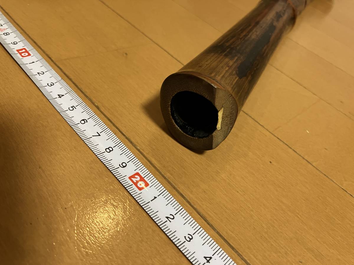 尺八 一尺八寸管 在銘 5孔 2分割 和楽器 竹製 P-21 尺八 合竹 直