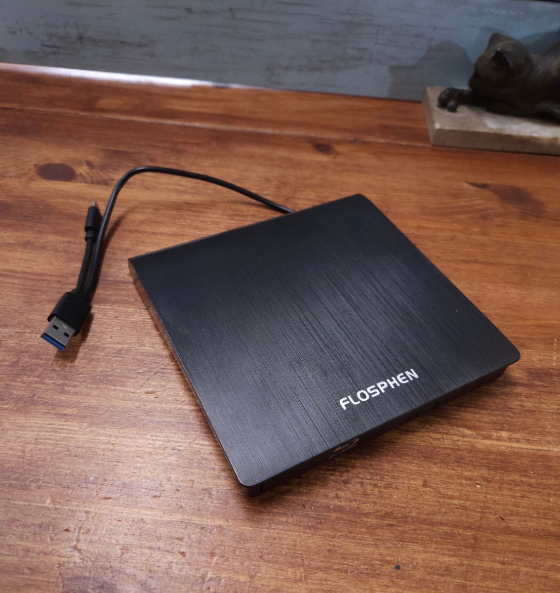 美品☆Flosphen ポータブル BDドライブ USB Type-C 軽量 薄型 外付け Blu-ray プレーヤー