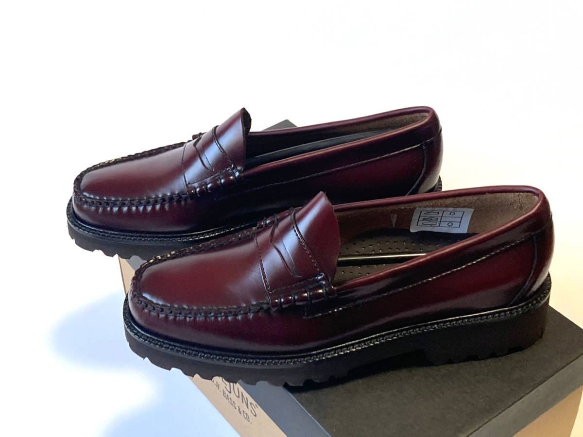 G.H.BASS LARSON WEEJUN 90 ラーソン US7(25cm) ワイン コイン 