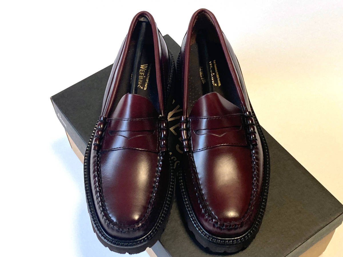 G.H.BASS LARSON WEEJUN 90 ラーソン US7(25cm) ワイン コイン 