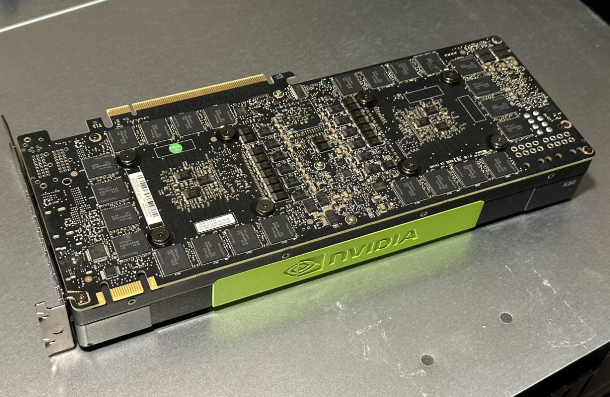 ☆中古☆NVIDIA TESLA K80 グラフィックボード PCIE 24GB GPU計算最適