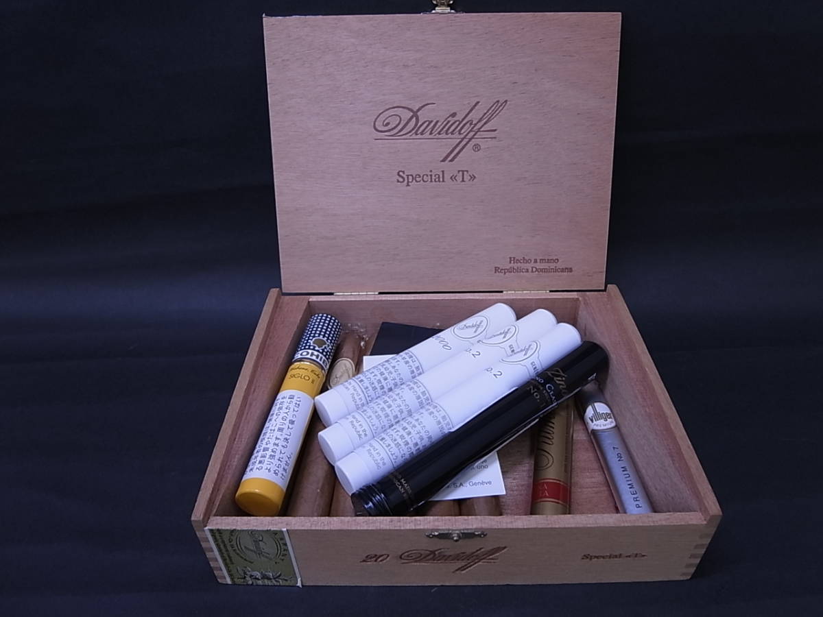 2箱 Davidoff ダビドフ スペシャル T 葉巻入れ シガーケース 木製箱 