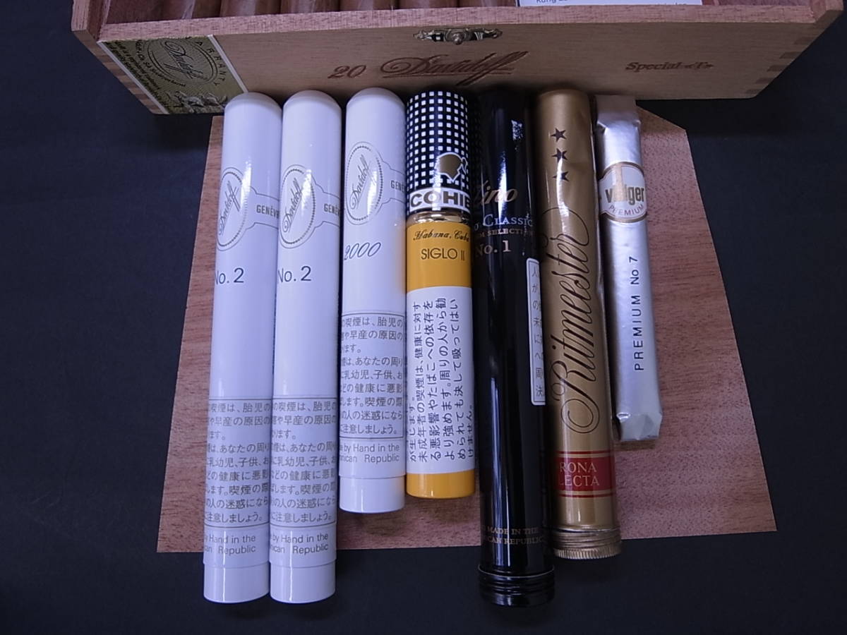 2箱 Davidoff ダビドフ スペシャル T 葉巻入れ シガーケース 木製箱 