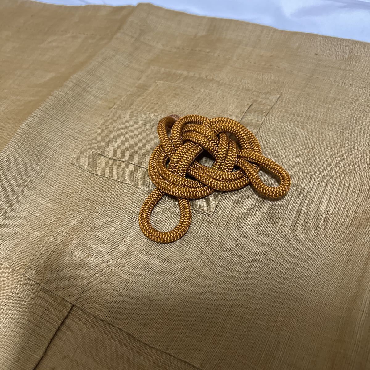 未使用品 曹洞宗【本麻】【七条袈裟】 禅 化繊 法要 葬儀 仏具 僧侶