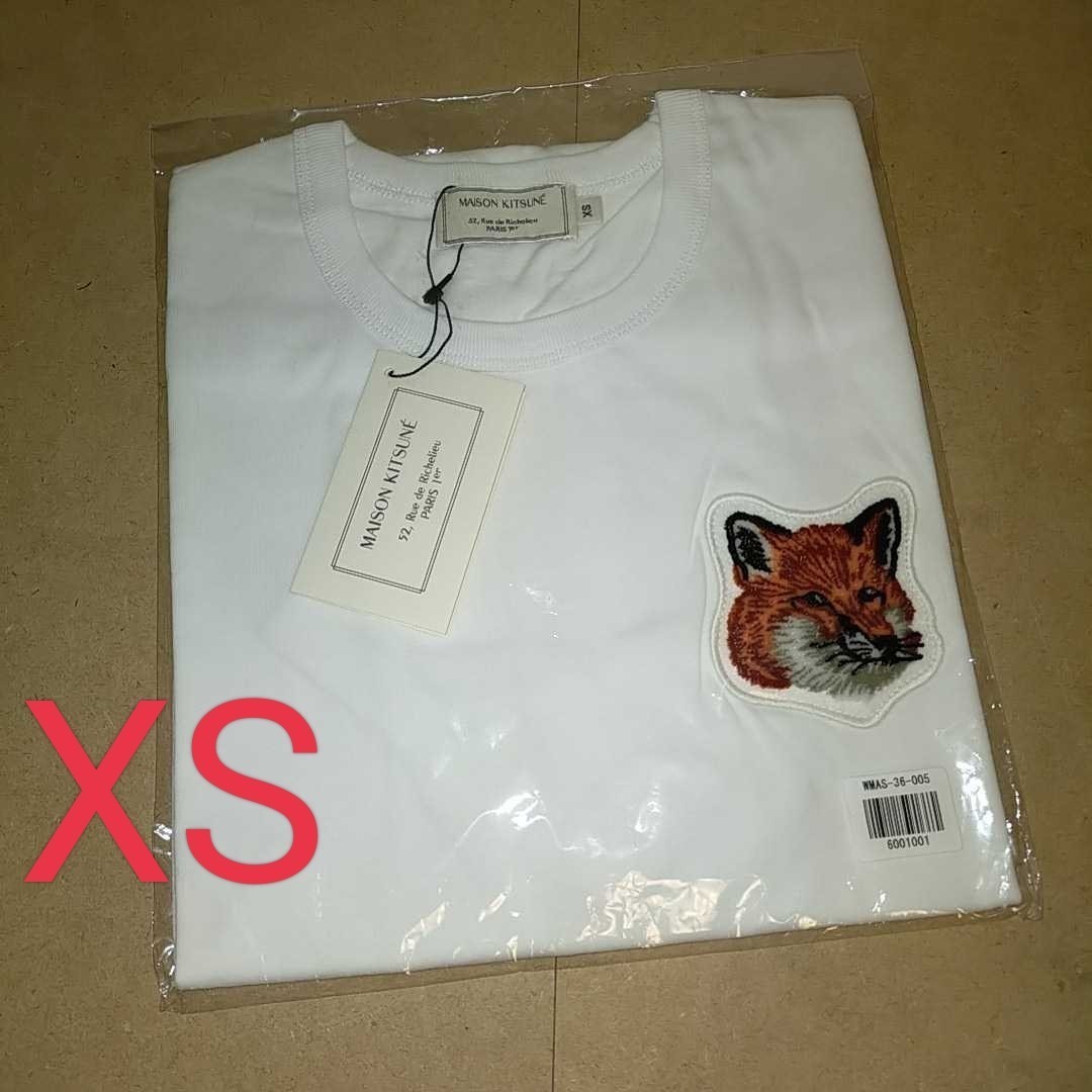 新品未使用 (XSサイズ) MAISON KITSUNE メゾンキツネ Tシャツ デカ 
