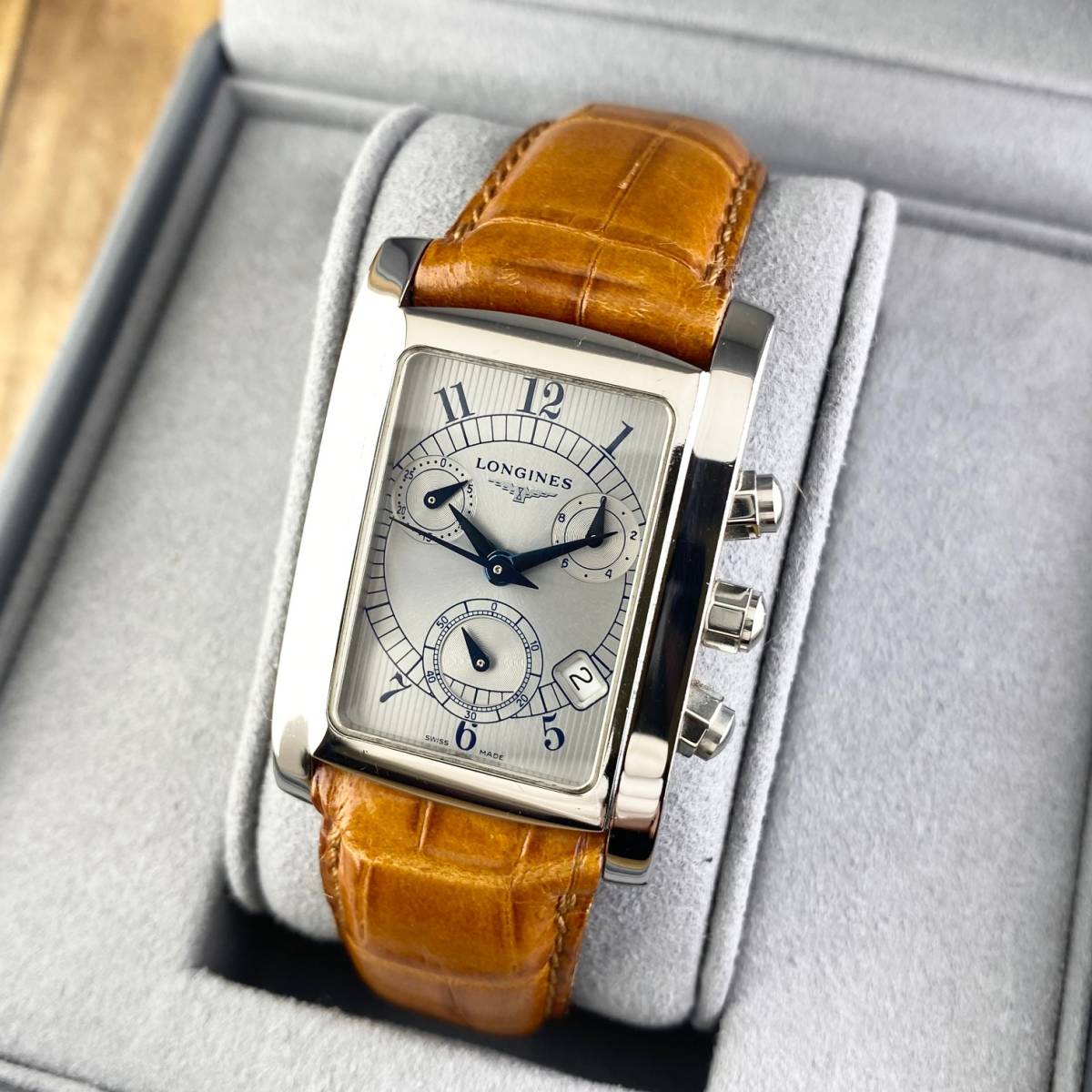 1円箱付】LONGINES ロンジン 腕時計 メンズ クロノグラフ ドルチェ 
