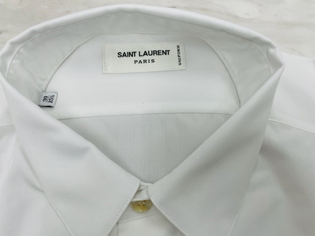 F5190】未使用 SAINT LAURENT サンローラン ホワイトコットン F5190】未使用 SAINT LAURENT サンローラン ホワイトコットン