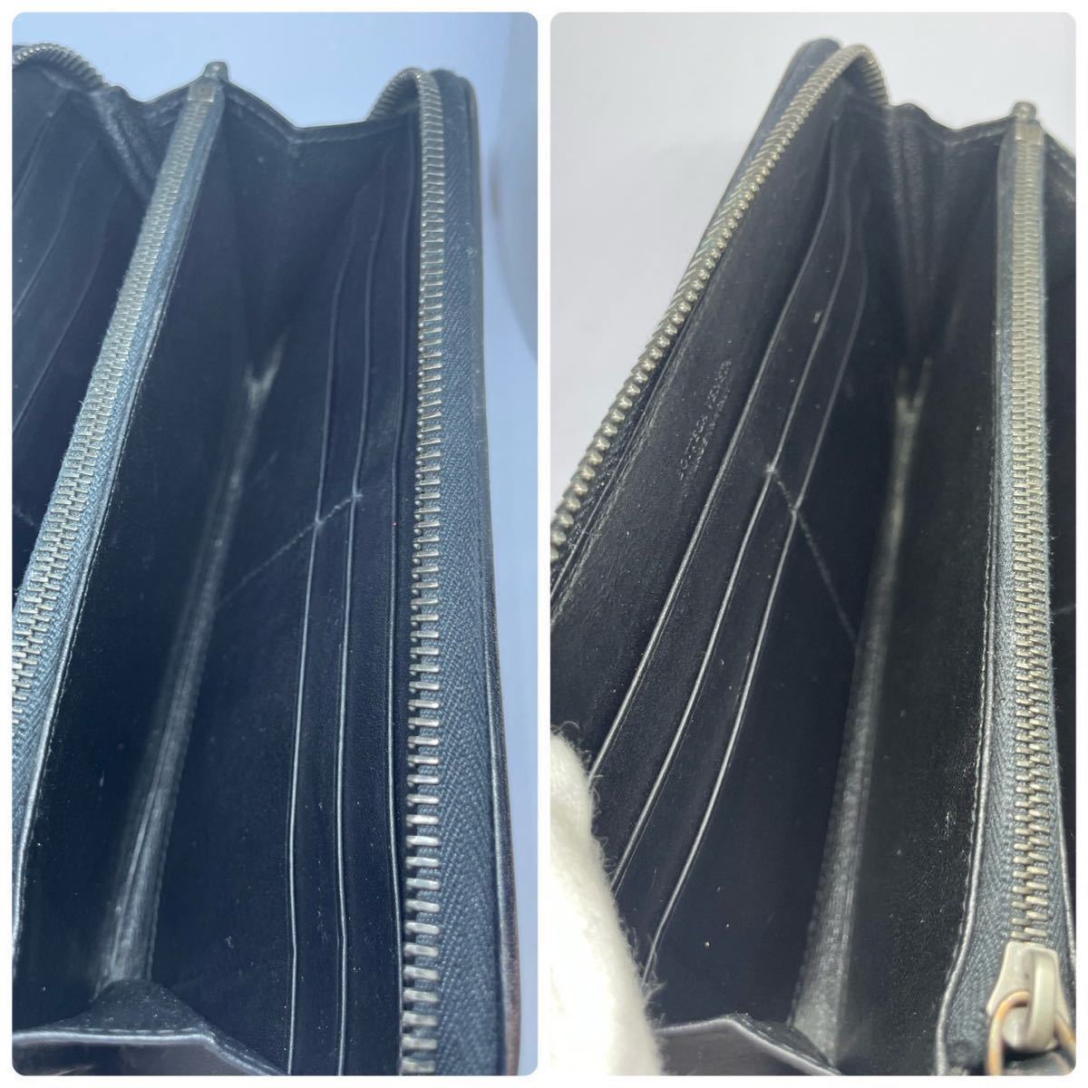 美品】ボッテガヴェネタ BOTTEGA VENETA ラウンドファスナー長財布 