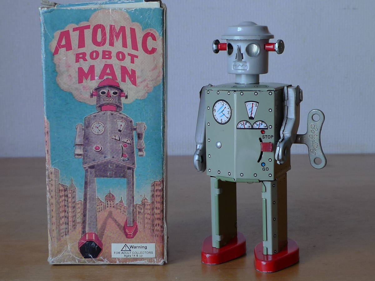 ☆たまり☆発送時期注意です。ページです☆ ブリキおもちゃ アトミック ロボットマン ブリキのおもちゃロボット