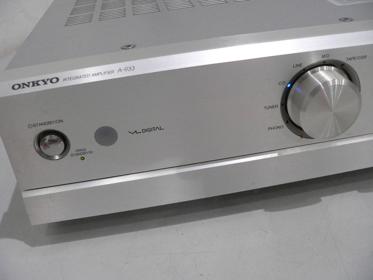 52615☆ONKYO オンキョー A-933 プリメインアンプ 通電〇 動作品 ONKYO