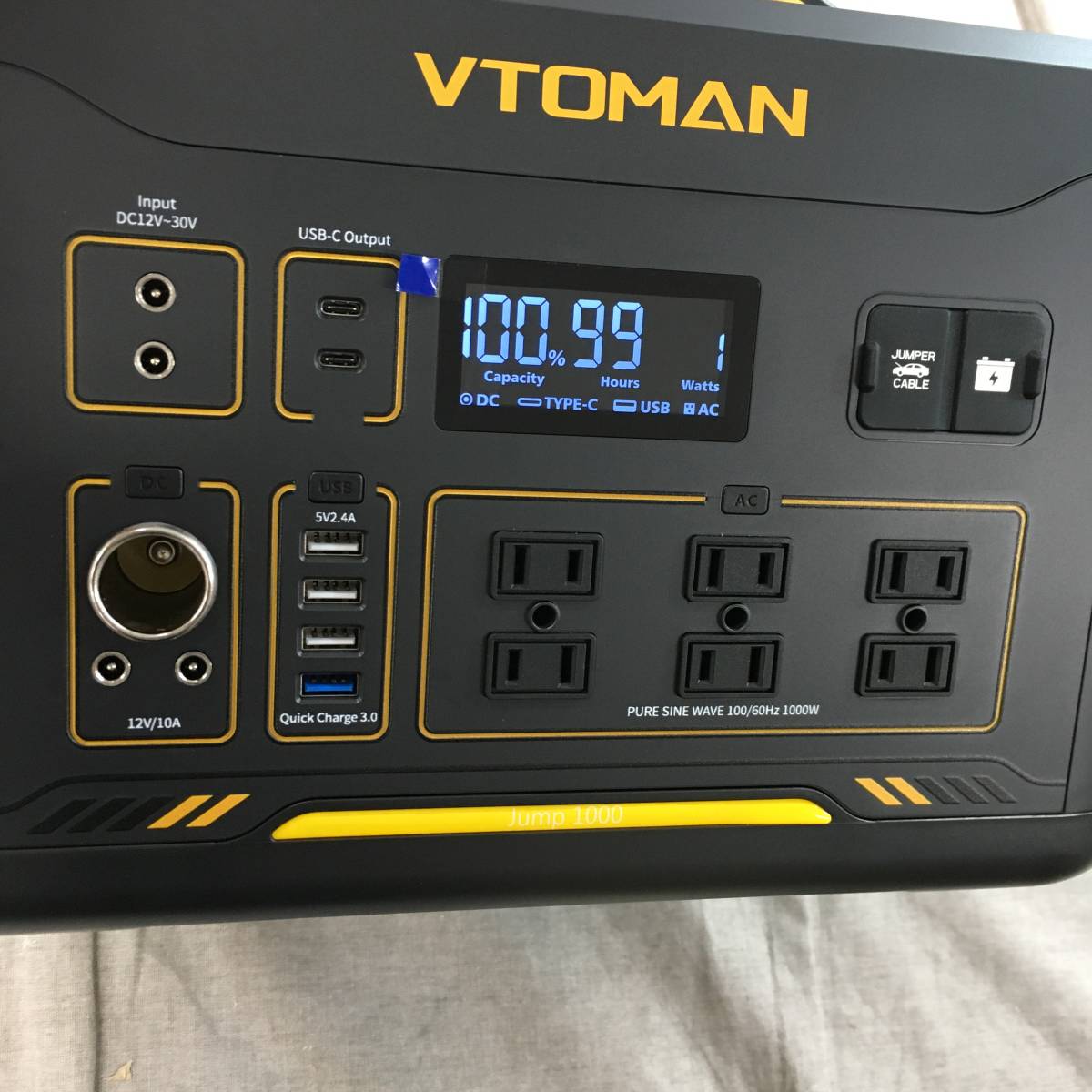 VTOMAN JUMP1000 ポータブル電源 ポータブルバッテリー 大容量 1408Wh