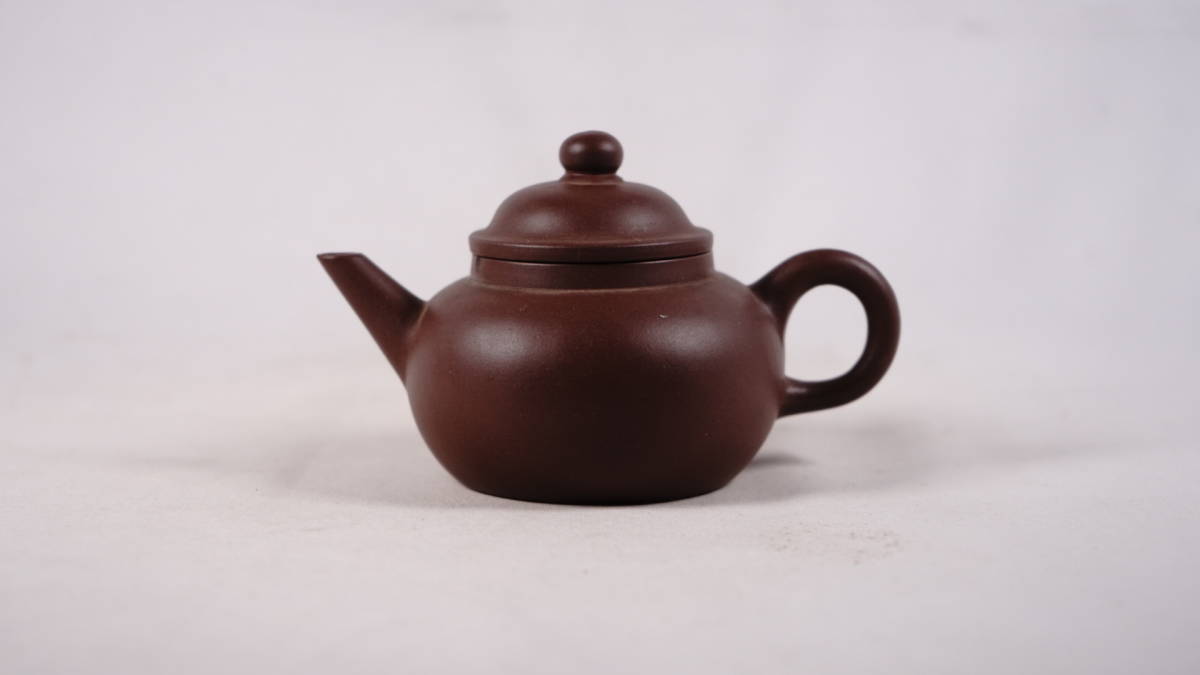 0826-1 唐物 朱泥 急須 刻あり 日壺 在銘 茶道具 煎茶道具 中国古美術