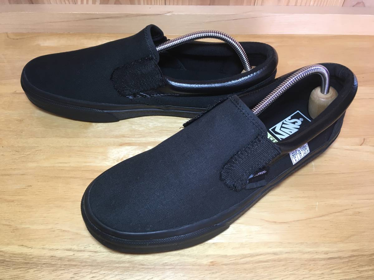 ☆VANS × BEAMS コラボ slip on スリッポン リバース 黒×黒 27.0cm 極 