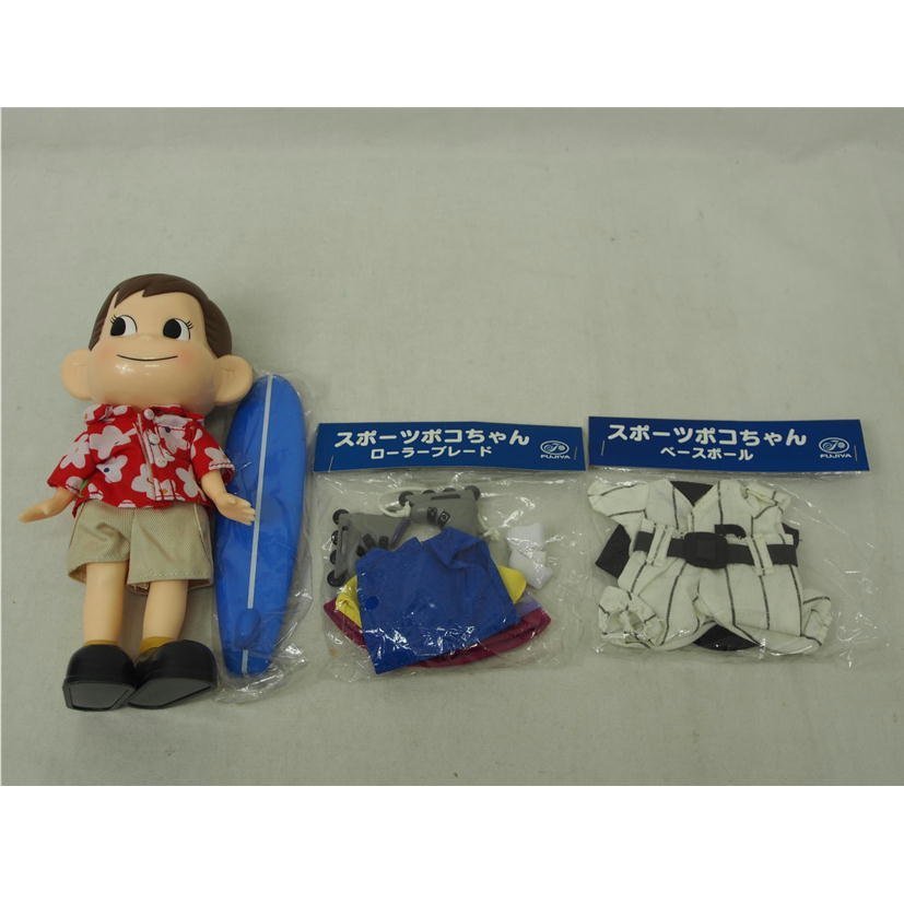 1円【一般中古】FUJIYA 不二家/ペコちゃん ポコちゃん ぬいぐるみ