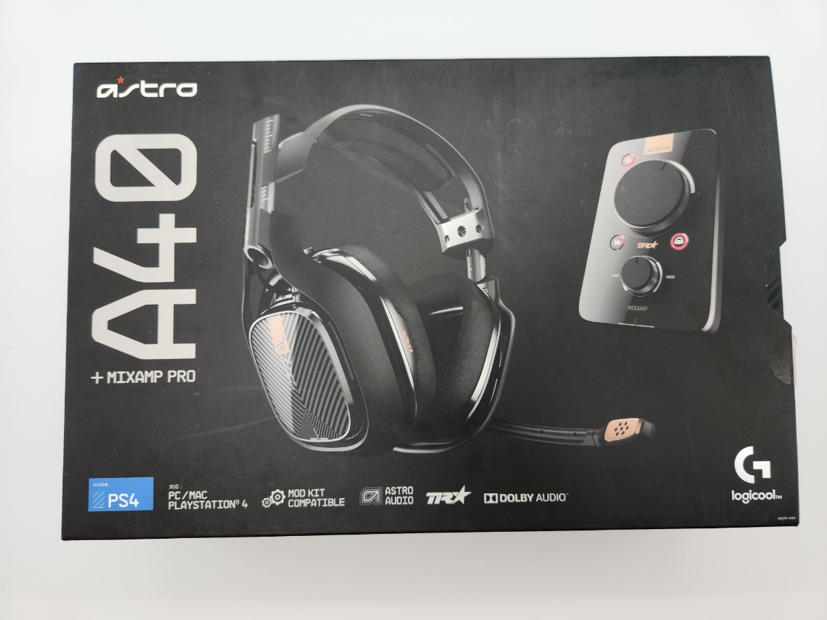 Astro A40＋MIXAMP PRO ゲーミングヘッドセット PS4 対応 A40TR-MAP ブラック ミックスアンプ 付き ヘッドセット ロジクール logicool