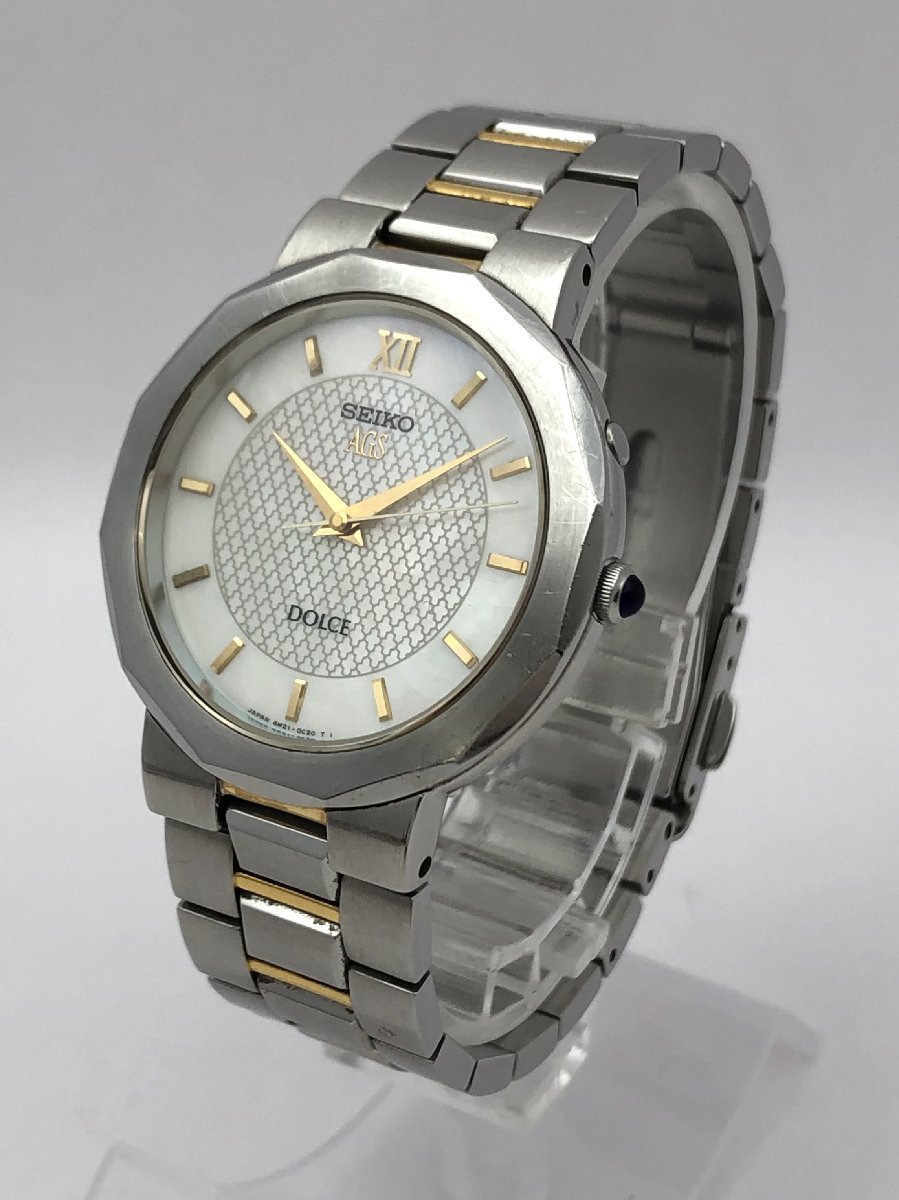 1円～/SEIKO/セイコー/DOLCE/ドルチェ/AGS/4M21-0B90/3針/シェル文字盤 