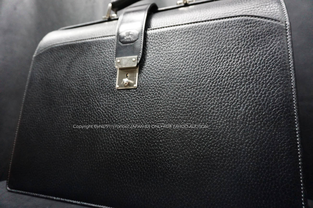 BURBERRY オールレザー ダレスバッグ ノバチェック総裏 ホースマーク