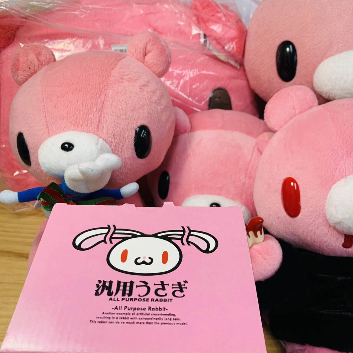 チャックスGP 汎用うさぎ ピンク 悪魔型うさぎマスコット チャックスGP 汎用うさぎ ピンク 悪魔型うさぎマスコット キーホルダー