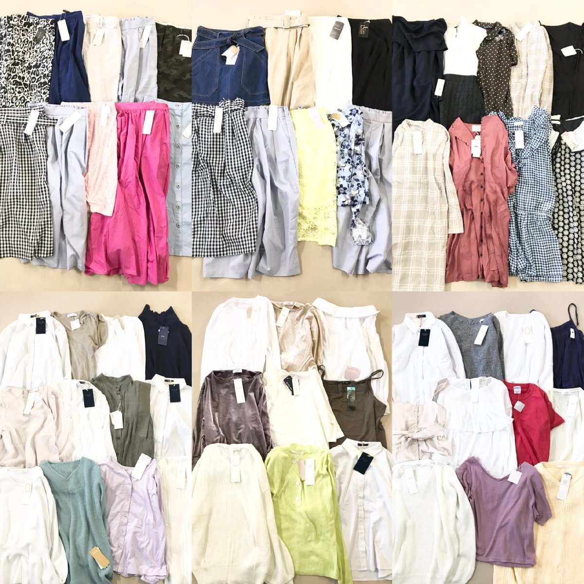 ★未使用 タグ付き レディース 60点 大量 まとめ NICE CLAUP GRL Te chichi Lugnoncure GAP vis a.v.v iiMK 等 サイズMIX 卸 17.9kg★