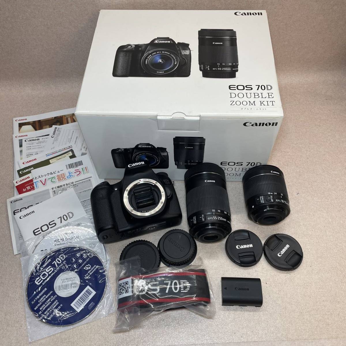 Canon EOS 70D デジタル一眼レフ 本体+レンズセット F7）キヤノン Canon EOS 70D デジタル 一眼レフカメラ レンズセット