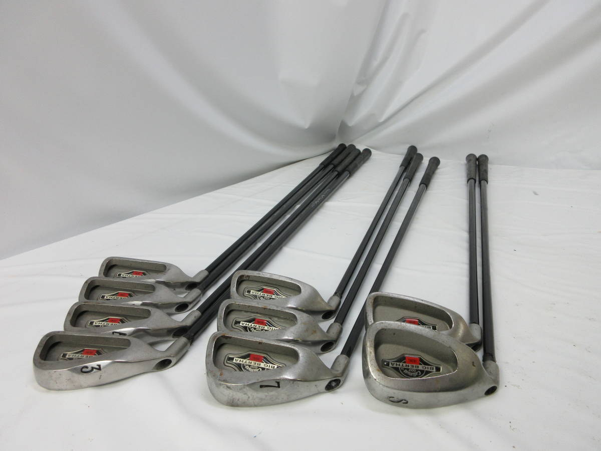★Callaway キャロウェイ BIG BERTHA IRONS アイアン #3-#9.P.S 純正カーボンシャフト R H110★レア★激安★中古★レフティー ジャンク品★