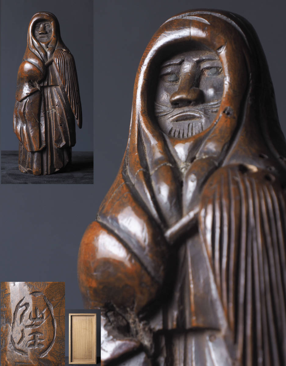 ysn70 仙厓義梵 木彫 達磨立像 在銘 名品 珍品 高さ19.5cm/検 掛軸 仙崖(掛軸)|売買されたオークション情報、yahooの商品 ...
