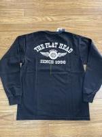THE FLAT HEAD FN-THCL-202 FLYING WHEEL L/S TEE BLK 42