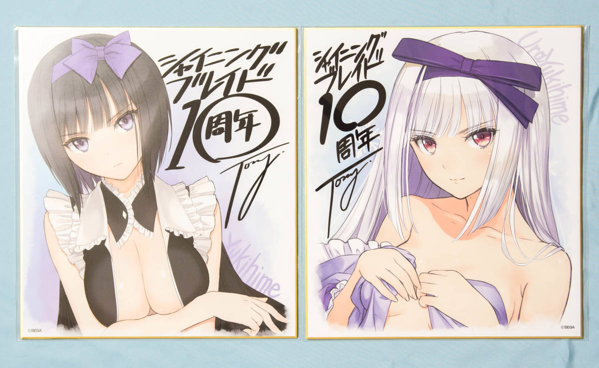 シャイニング・ブレイド/裏雪姫/色紙/T2 ART WORKS/Tony/Ciel/SEGA T2
