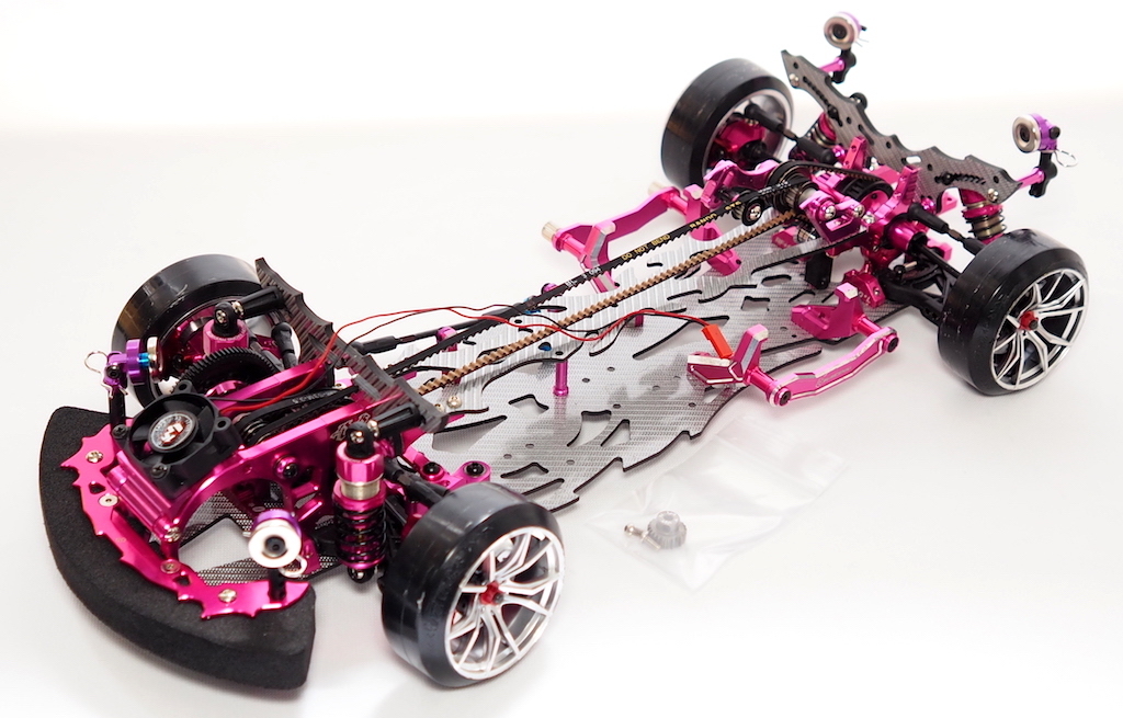 【ゆうパック100】お買い得!! 要メンテ 3Racing SAKURA D3、OPパーツ満載仕様!!、1/10ドリフトシャーシ